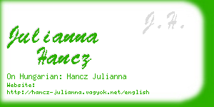julianna hancz business card